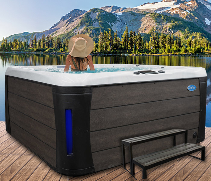 Calspas hot tub being used in a family setting - hot tubs spas for sale London